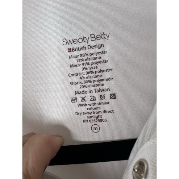 Sweaty Betty Exercise Dress Size M Medium Navy White Built In Shorts Tennis - Picture 6 of 6